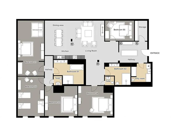 5br+3.5bt Wilson Apt. Apartment Prag